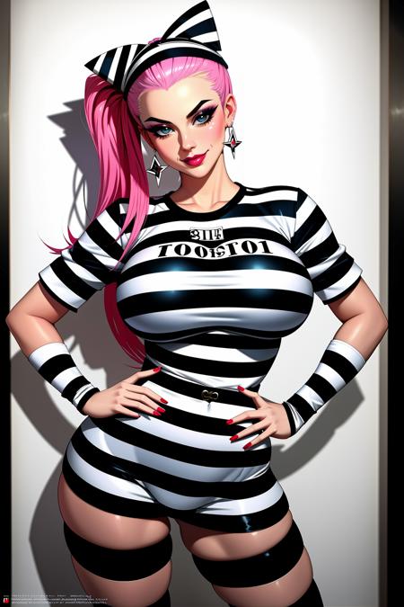 00263-232373973-((Masterpiece, best quality)),edgQuality,smirk,smug,bimbo glossy,_edgHJ,striped clothing, a woman in a jail outfit posing for a.png